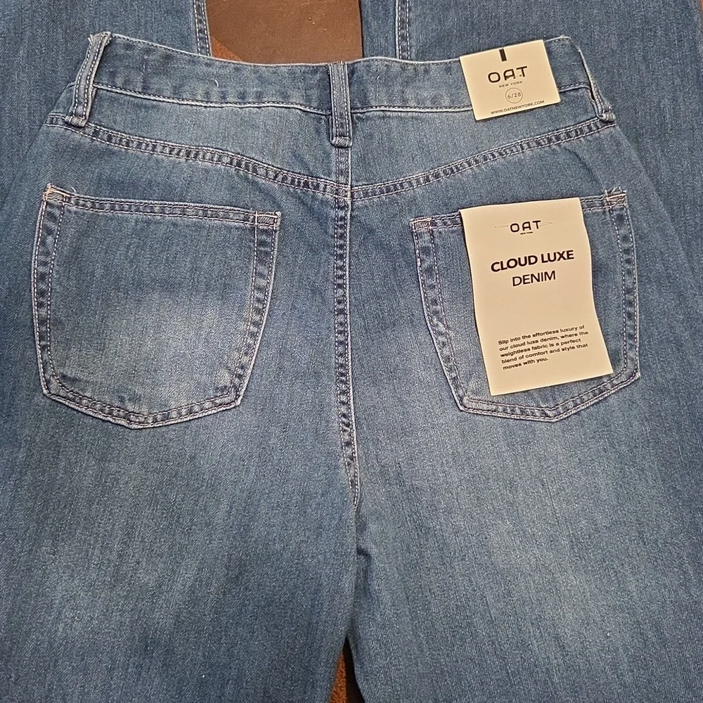 Oat New York Denim High Rise Wide Leg Jeans Size 6/28 - Picture 3 of 4